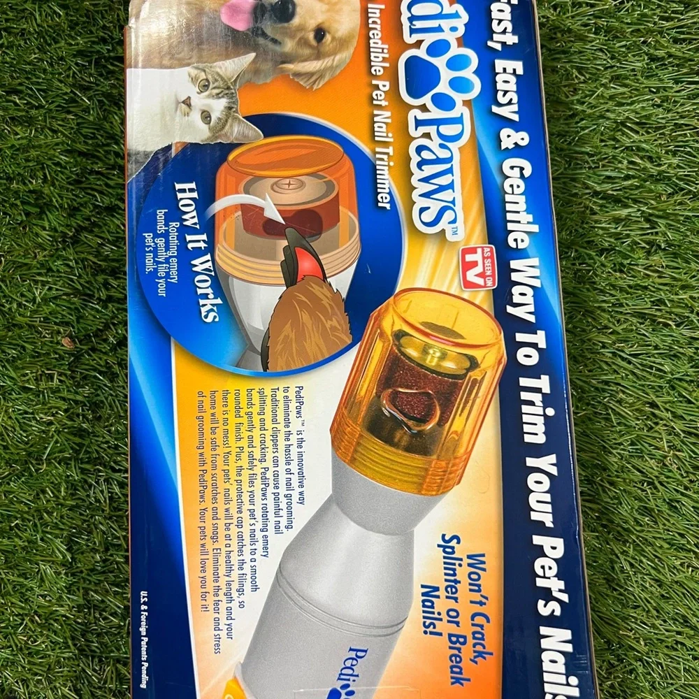 Pedi Paws Dog Nail Grinder Professional Style Dog Grooming Uses Filing Wheels